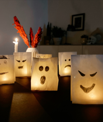 Halloween DIY Kinder Gespenster Butterbrottüten